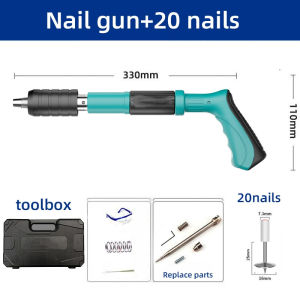 CBLUE Nail Puncher Gun Nail Guns Concrete Steel Wall Anchor Wire Slotting Device Decoration Power Tools Rivet