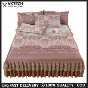 3pcs Summer Mattress Protector with Ruffle Elegant Home Decoration