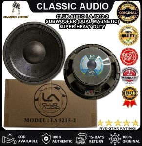 CLUB AUDIO LA-5212-2 SUBWOOFER (DUAL MAGNETIC) SUPER HEAVY DUTY NEW UPGRADED CLASSIC AUDIO | (ORIGINAL)