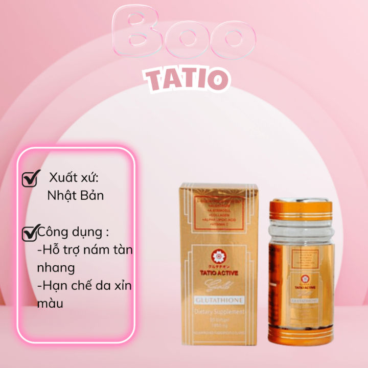 HCM]Vin ung trng da Tatio Active Gold Glutathione 1850mg - Full Hp 60  vin | Lazada.vn