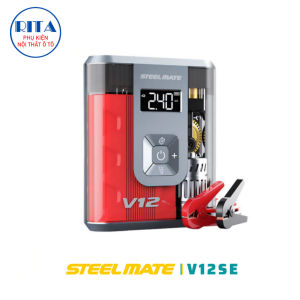 Bơm Lốp Kích Bình SteelMate V12SE (600A - 8.800mAh) - Hàng Chính Hãng SteelMate - Bảo Hành 2 Năm