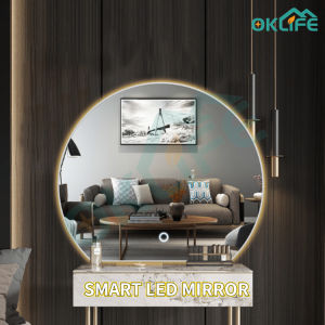 [OKLIFE. SG]With Three Color Lights Makeup Mirror Light Wall Hanging Smart Led Bathroom Mirror