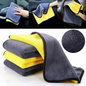 Kain Lap Mobil HIKUN Hitam Kuning Microfiber Micro Fiber Wipe Cloth Universal Serbaguna Kanebo 30X30 Motor