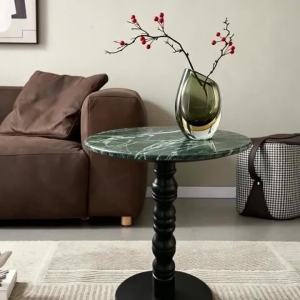 xpkQ Nordic Simplicity Coffee Tables Green Round Retro Sofa Side Table Pure Natural Luxurious Stone Tea Table Living Room Furniture 3T7R1