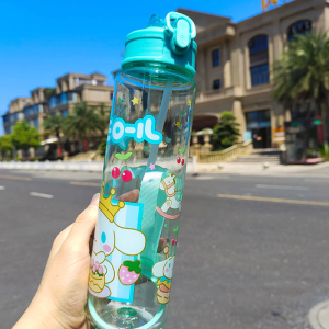 750ML capybara Water Bottle Drink Up Tritan Bottle School Cup Water Bottle Cartoon Botol Air Budak kapibala Water cup