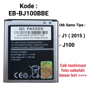 Baterai Sams J1 2015 J100 EB BJ100CBE Battery Original
