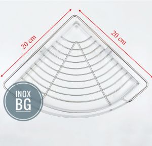 INOX 304 Kệ góc 1 tầng 20 x 20cm Kệ treo đựng dầu gội sữa tắm trong nhà tắm nhà bếp