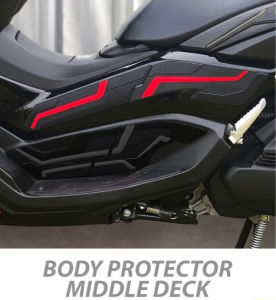 Yamaha New NMAX 2020-2024 Middle Deck Cover Bahan Karet Tebal 3D Motif Timbul Emboss Awet Warna Tidak Luntur Aksesoris Variasi Modifikasi Decals Emblem Buat Motor lebih Cakep keren Kece