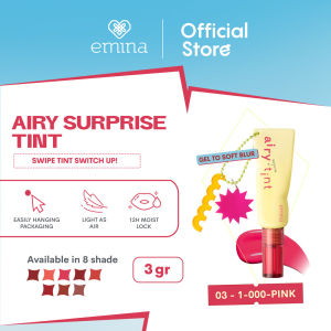 Emina Airy Surprise Tint 3gr - Lip Tint Longlasting Ringan Tahan Lama