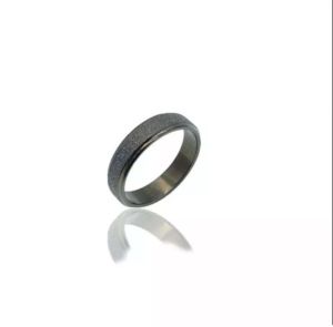 Cincin Titanium Hitam Ukir Pasir CXB499