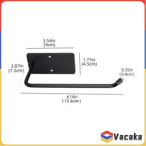 Vacaka Toilet Paper Rack Towel Holder Kitchen Self-adhesive Hook Multifunctional Storage Rack 1Pc