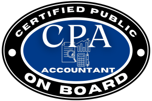 Certified Public Accountant ON BOARD VINYL STICKER 7X10cm