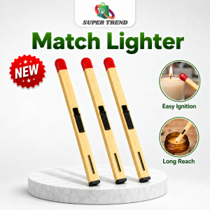 Matchstick Style Butane Lighter Long Reach Refillable Gas Lighter Windproof Kitchen BBQ Candle Camping Igniter