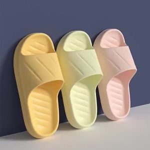 [Free Shipping] WomenS Bathroom Non-Slip Home Indoor Soft Bottom Korean Style Simple Thick Bottom Outdoor Home Summer Slippers MenS