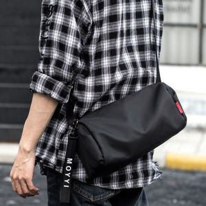 Ready Stock Mens Messenger Bag Waterproof Black Round Sling Bag Shoulder Bag