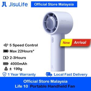 Jisulife Series 10 | 10S Life10 Life10S Longer Hours Play Time Wind Time Wide Wind LED Display Portable Handheld Fan Bladeless Fan Kipas Jisulife