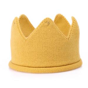 Knitted Crown Hat for Baby Party Crown Hat Knitted Headband Top Hat Breathable Headdress Newborn Beanie Cute Headgear