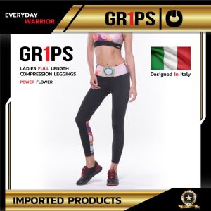 GR1PS FULL LENGTH COMPRESSION LEGGING  POWER FLOWER กางเกงออกกำลังกาย Size. M จาก Ai Company