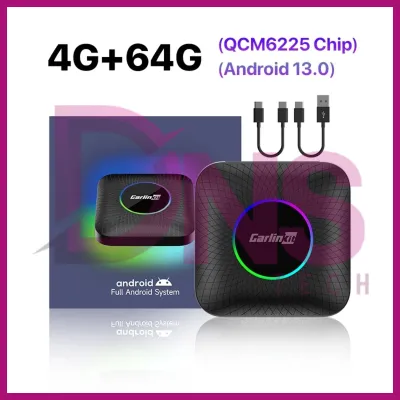 CarlinKit 8+128GB Original Android 13 AI Box Wireless CarPlay Android Auto Tbox LED Qualcomm 6225 Support YT NF Movie