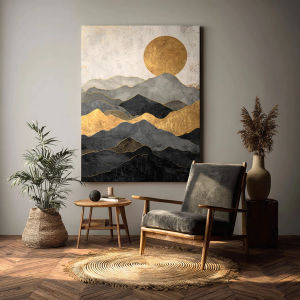 [Furni Home] Tranh Vải Canvas Treo Tường Trang Trí Phòng Ngủ Phòng Khách Phong Cách Trừu Tượng In UV 5D Cao Cấp