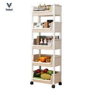 Multi-Tier Snacks Trolley Mobile Kitchen Storage Trolley for Kitchen Bathroom Living Room Office[Vodool Shophouse]