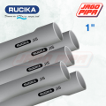 Rucika Pipa JIS AW 1 Inch Pipa PVC Air Bersih MOF Abu 4 Meter 1" Paralon Abu. 