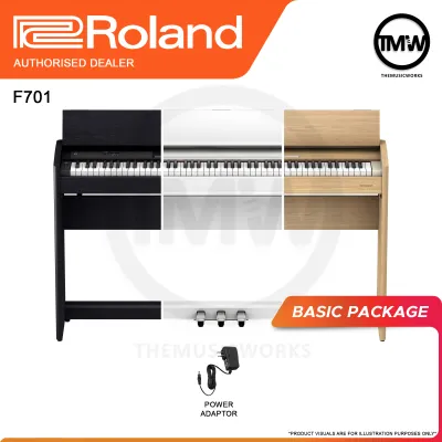 Roland F701 Digital Piano Upright Black White Light Oak 88 keys Full Weighted Hammer Action Black White Light Oak F-701 F 701 [LIMITED STOCK]