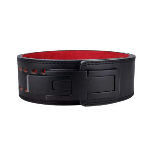 Ready Stock Professional 13mm Thickness Genuine Cowhide Leather Powerlifting Lever Belt Weightlifting Belt with Metal Lever Buckle