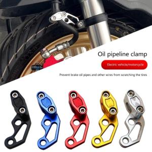 Aluminum Alloys Motorcycle Oil Line Holder Fuels Pipe Line Clamp Motorcycle Brake Hose Clip Brake Line Clamp Protectors