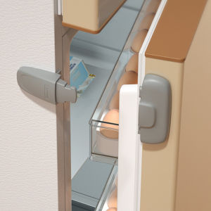 POTIKA 2pcs ล็อคตู้เย็นป้องกันเด็ก ✦ ล็อคนิรภัยสำหรับเด็ก ตู้เย็นสติกเกอร์แม่เหล็กเด็กล็อคคงที่คลิปปิดผนึกเด็กป้ติดตั้งง่ายองกันการเปิดประตูตู้เย็นไม่ปิด