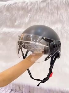 DANSHOP - Mũ Bảo Hiểm Chất Lượng - Giá Rẻ - Thời Trang Mũ nón bảo hiểm nửa đầu 1/2 có kính nam nữ trơn Helmet