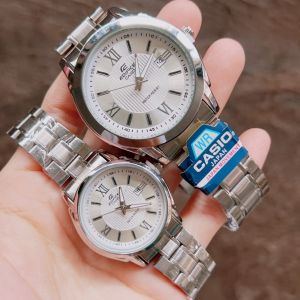 Watchhiend นาฬิกาข้อมือคู่รัก เรียบหรู หน้าปัดขนาด 3140 มม. สายเลทตัดสายได้ ตามขนาดข้อมือ พร้อมกล่องกระดาษ