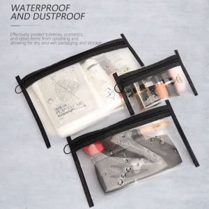 Makeup Bag Clear Organizer Cosmetic Bags Travel Portable Brush Case Storage Set PVC Transparent Pen Bag Bath Toiletry Wash Bag
