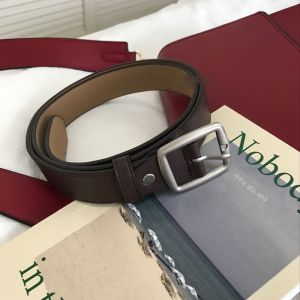 Thắt lưng nam nữ bản nhỏ dây nịt da PU Mặt Chữ bản phong cách cá tính -Aeneas Shop