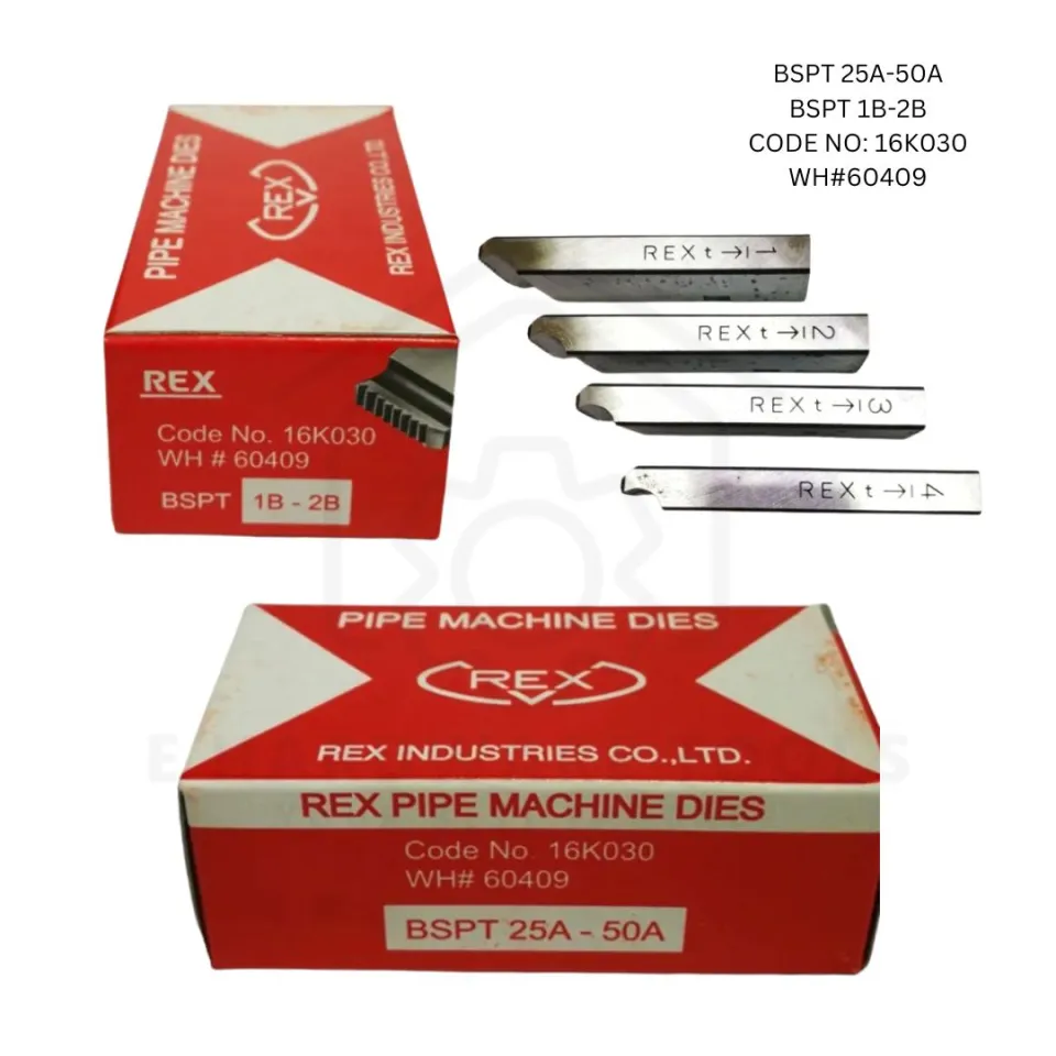 REX Pipe Machine Dies BSPT15A-20A 161907 WH#60401 BSPT25A-50A