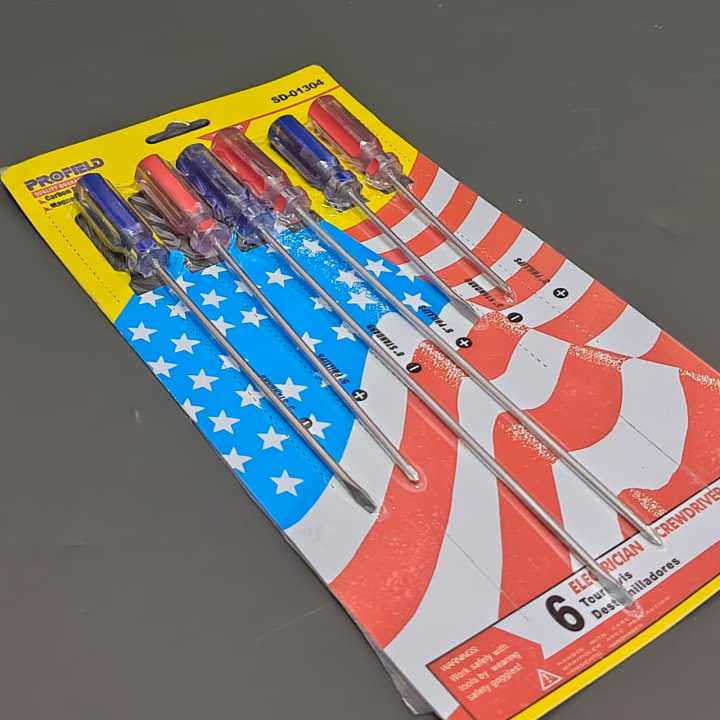 Obeng set komplit 6 pcs / Obeng setting karbu / Obeng super kuat ...