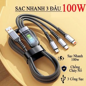 Bộ Sạc Nhanh Điện Thoại Tự NgắtỔ Cắm Sạc cho nhiểu điện thoại Cổng USB Type C 66W kèm cáp sạc