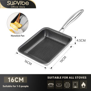 SUPVIBE 316 stainless steel Non-Stick Tamagoyaki Pan Japanese Omelette Pan Free Induction & Gas Compatible