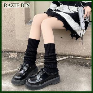 RAZIE BIN Lolita Leg Warmers Women Long Socks Wool Knitted Foot Cover Arm Warmer Autumn Winter Crochet Heap Socks Boot Cuffs Stockings