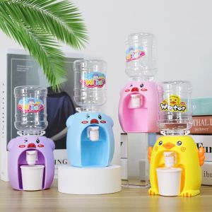Kids Cute Mini Cartoon Water Dispenser Kitchen Pretend Game Play Scene Model Doll House Accessories Pig Tiger Panda Cat Dog Duck Frog Chicken Model Toy Gift For Children