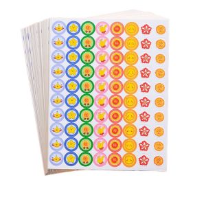 TINGTIAN Small 800Pcs/10Sheet Round Elementary School Supplies Teacher Student Kids Behavior Chart Daily Gifts Stationery Sticker Thumb Up Sticker Reward Stickers Praise Merit Decals
