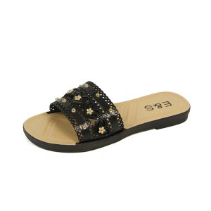 Womens Fashion Wear Flat Slipper Slip on Rubber Slipper 918#
