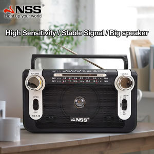 [COD]NSS 5 Band Radio fm am original with High Power Dynamic Speaker Radio fm am sale Radio Powered by AC or DC Radio with Earphone JackLarge Tuning Knob and Hight/Low Tone Mode