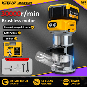 KEELAT-KCBT01 Brushless Mesin Profil Router Laminate Trimmer Pembentuk Kayu Wood 20V  Baterai litium