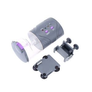 Aquarium Automatic Food Feeder Adjustable Timer to control Food Feeding For Fishes Shrimps Turtles Battery Powered Easy to Feed Fishfood When Travel Vacation Weekend Digital Automatic Aquarium Auto Feeder Fishtank