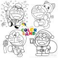 Doraemon Nobita - Set 20 Tờ Tranh Tô Màu Kích Thước A4 A5 Dành Cho Màu Sáp, Màu Chì - TRANH TÔ MÀU COLOR LAND. 