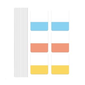 30/60/120Pcs Colored PET Label Sticker Writable File Labels Repositionable Adhesive Page Marker for Planner Notebook