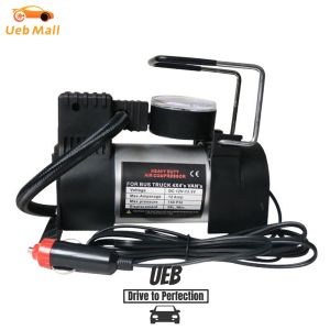 [UEB Mall] 12V DC Car Tire Inflator 120w with Pressure Gauge for Cars Motorcycles Bicycles Ball Emergency Use