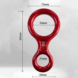 Aluminum Magnesium Alloy 8 Descender Rappel Ring Rock Climbing Rescue Gea