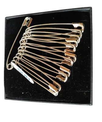 Isi 12 pcs Peniti Ukuran Besar Stainless